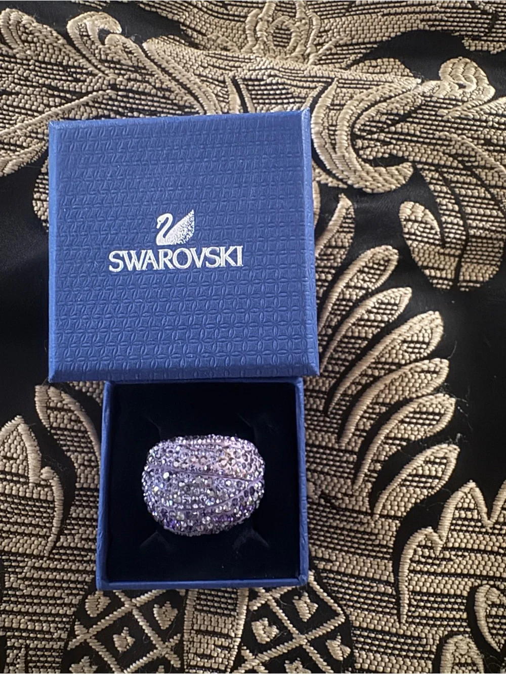 Swarovski Purple Pave Crystal Dome Ring